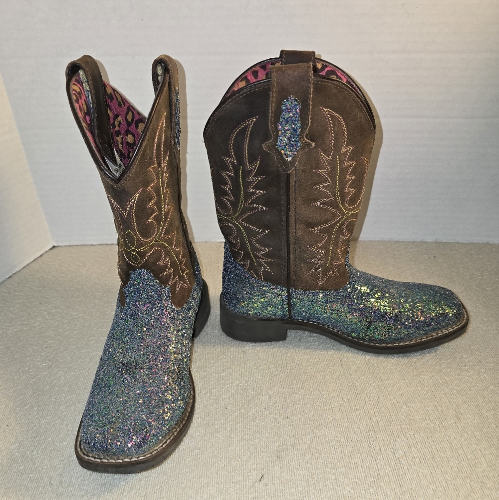 Cody James Shyanne Girl's Glitterana Western Boots size 2D